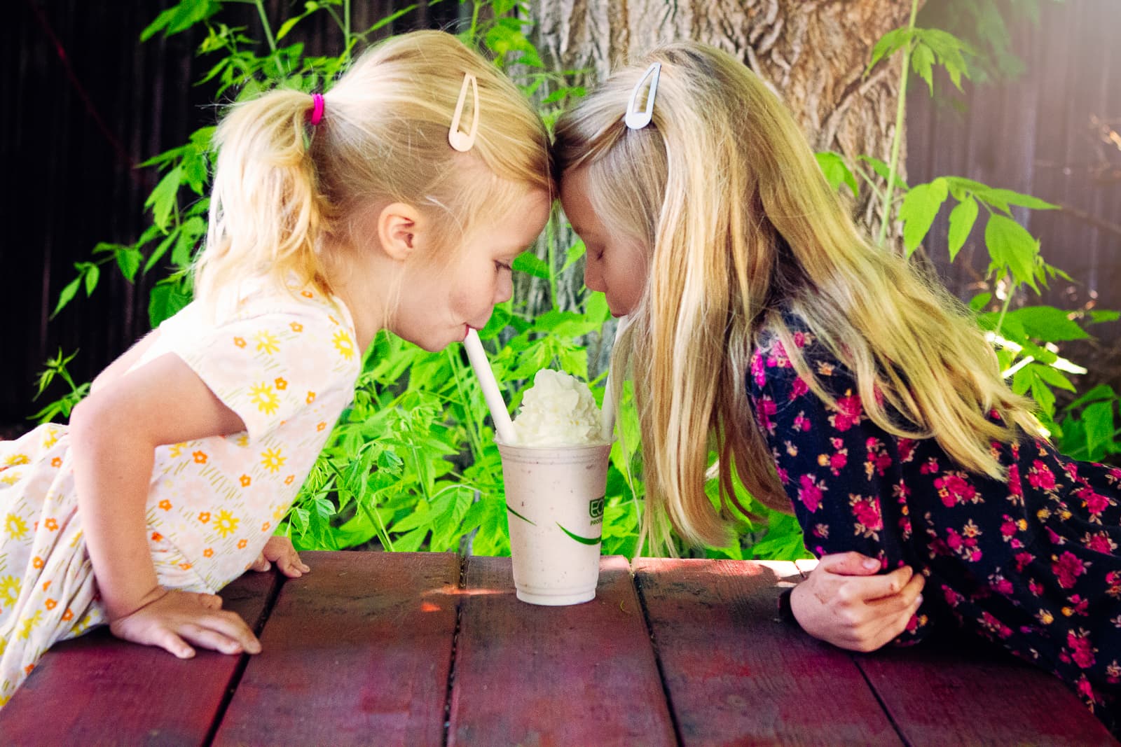 Sharing Sweet Cow ice cream and smiles